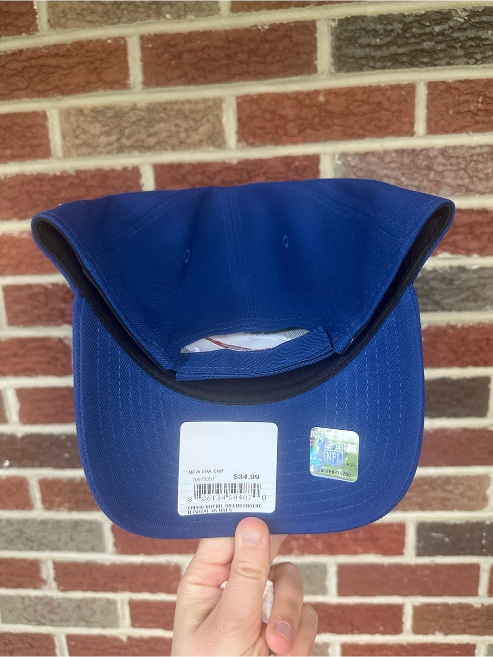 Brand New Buffalo Bills Royal Blue 9FORTY Adjustable Cap - Picture 3 of 3